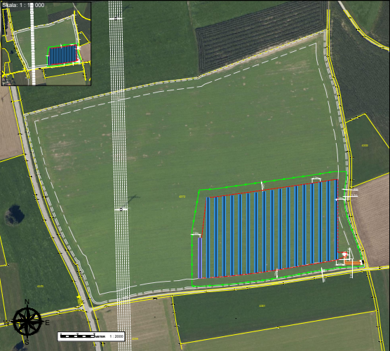 Agri-PV-Anlage auf einem landwirtschaftlichen Feld in Deutschland – Solarmodule und Ackerbau nach DIN SPEC 91434 Standards